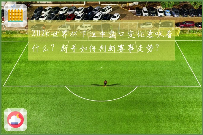 2026世界杯下注中盘口变化意味着什么？新手如何判断赛事走势？