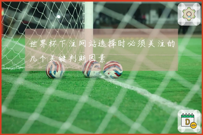 世界杯下注网站选择时必须关注的几个关键判断因素